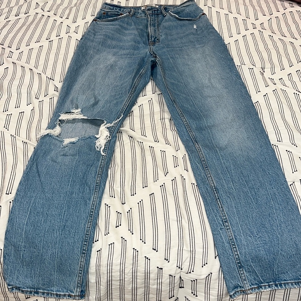 A&F 90s Straight Ultra High Rise Curve Love Jeans